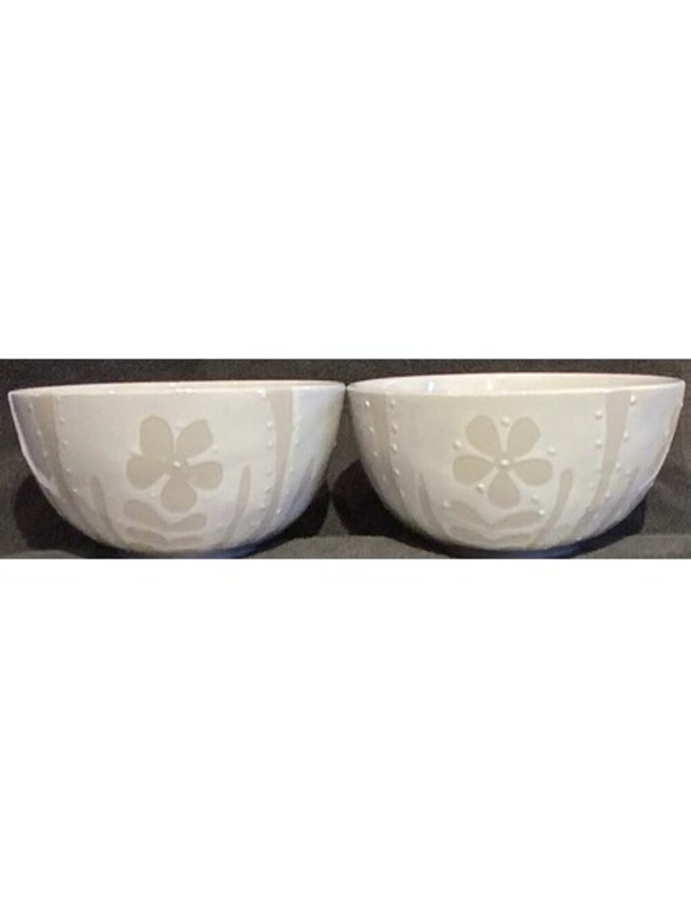 Anthropologie Glazed Stoneware Set of Two 6”D x 3.5”H Vitti 18oz. Bowls